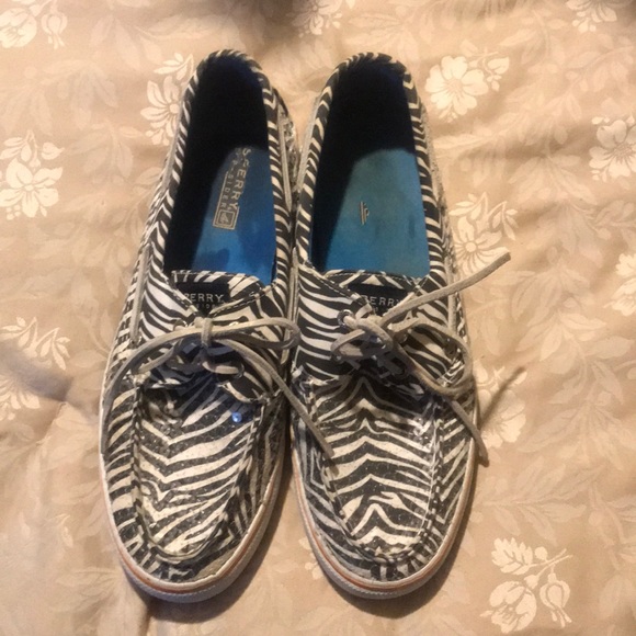 SPERRY SEQUINS ZEBRA PRINT SHOE - Picture 2 of 4